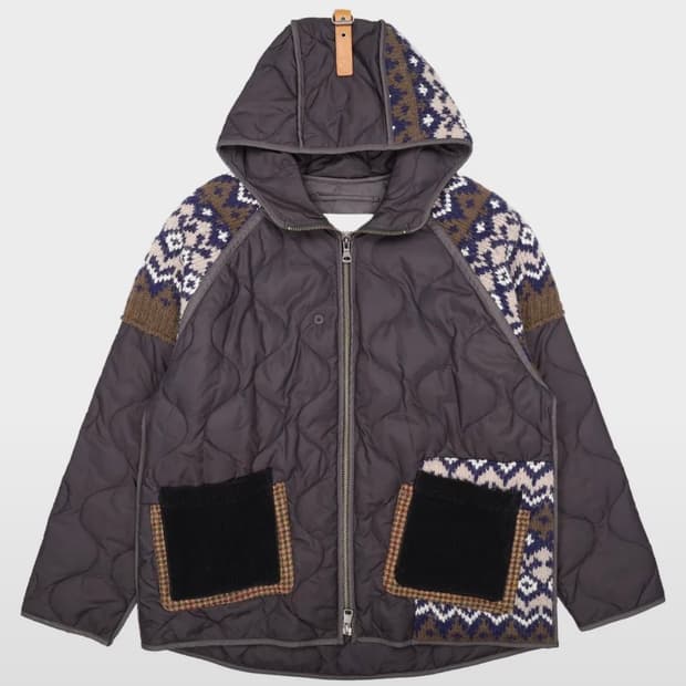 앤더슨벨 니티드 퀼팅 자켓