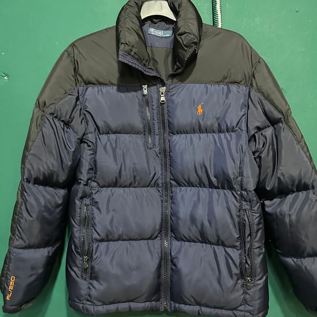 폴로 투톤패딩 네이비 M