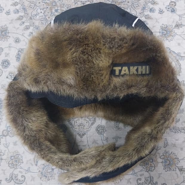 TAKHI 방한 귀달이 모자 블랙 퍼 M