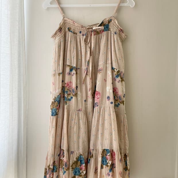 빈티지 꽃무늬 패치 원피스 캉캉 원피스 / 모리걸 하구미