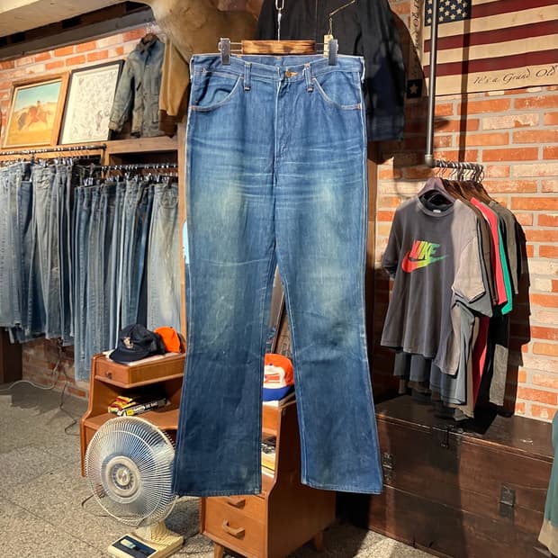 70s 80s USA 빈티지 랭글러 부츠컷 데님 팬츠