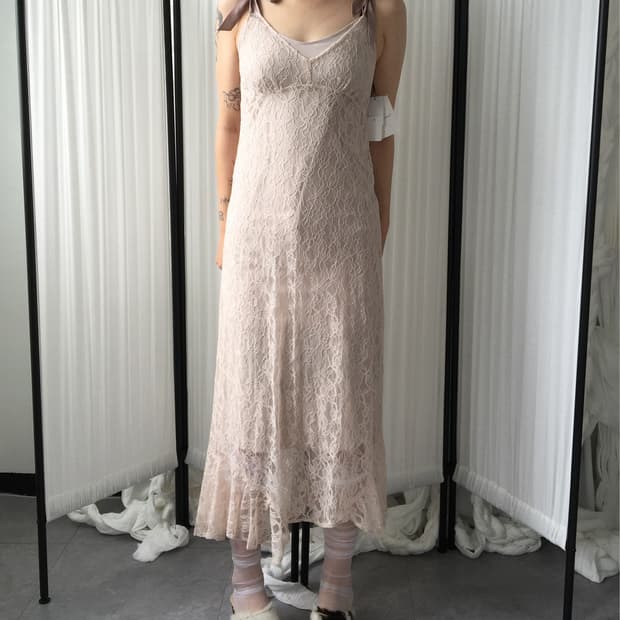 Lace long onepiece