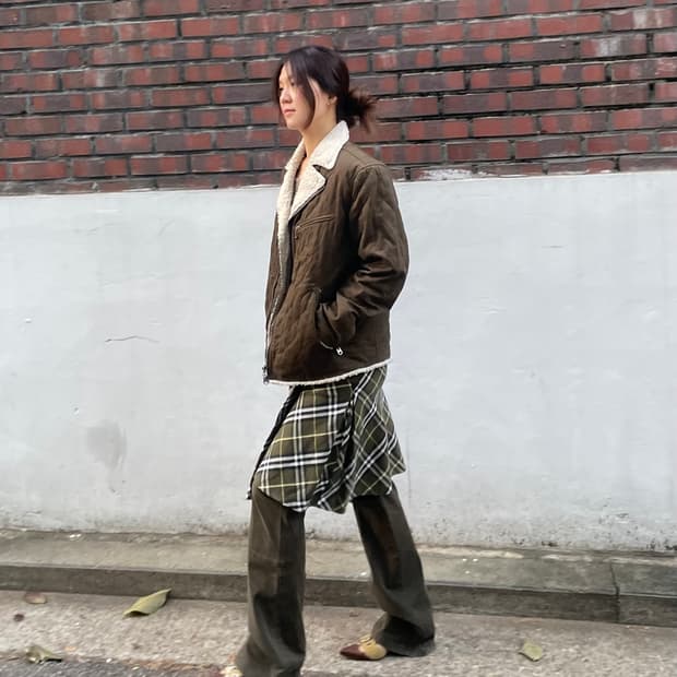 BEAMS quilting rider jacket