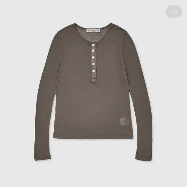 수집미학 악토브헤 콜라보 헨리넥 긴팔 티셔츠