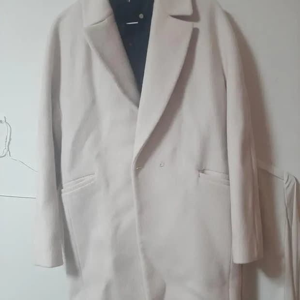 울100 연핑크 화이트 아이보리 코트