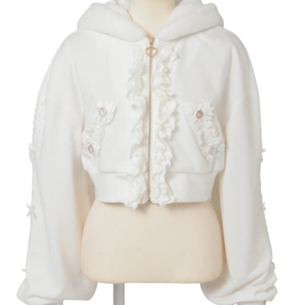 리즈리사 우사미미 크롭 후드집업 양산형