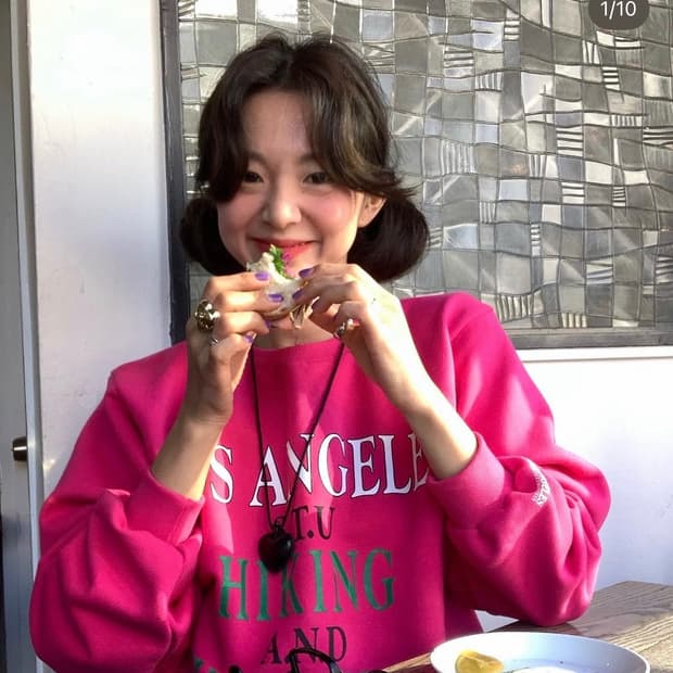 (새상품) STU 에스티유 우먼 하이킹 스웨트셔츠 핑크