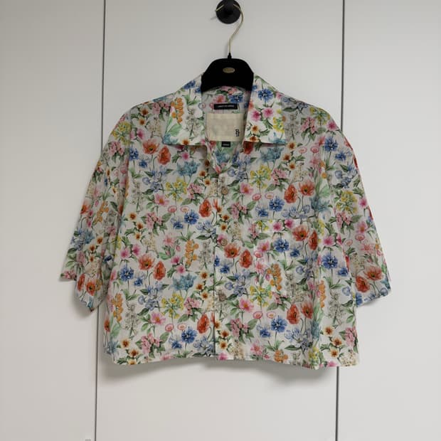 🏷️r13 알써틴 플로랄 크롭셔츠