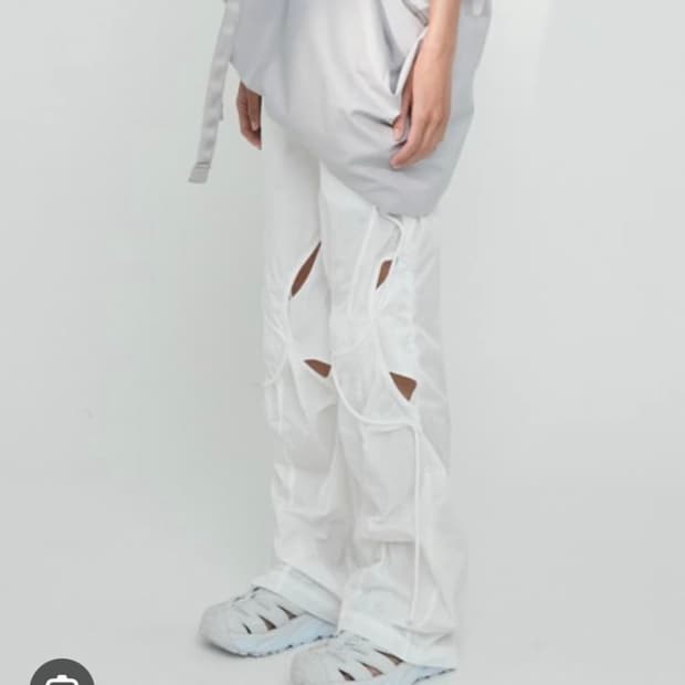 오호스 오픈스냅 라이트 팬츠 화이트 ojos open snap pants