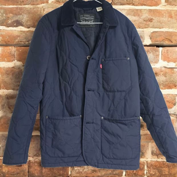 리바이스 네이비 퀼트 자켓 M
