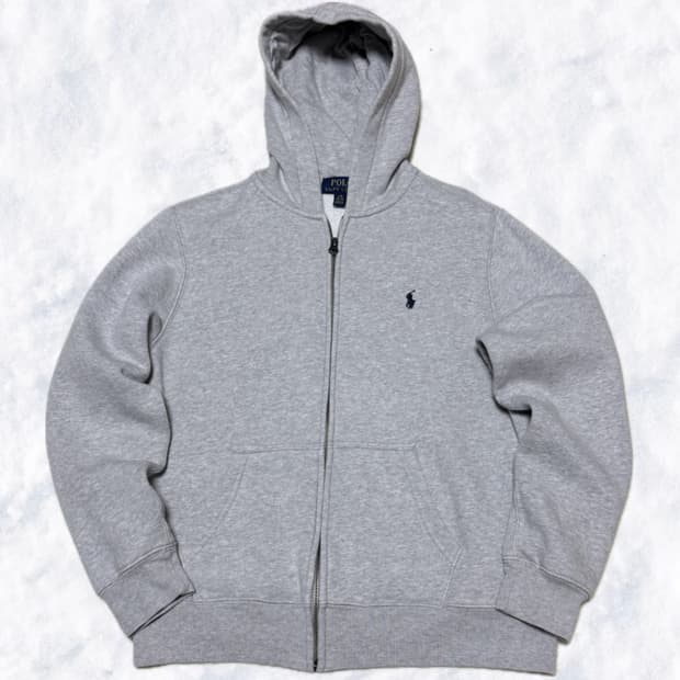 폴로 랄프로렌 그레이 기모 후드집업