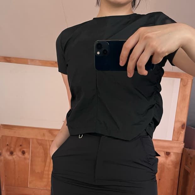 Clo studio 나일론 백트임 셔링 탑