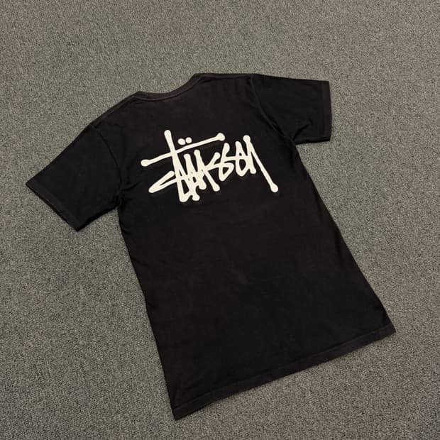 S) 스투시 빈티지 베이직 반팔 티셔츠