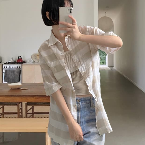 입생로랑 카라 1/2 티셔츠 (Man L)