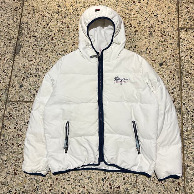 푸부(FUBU) 올드스쿨 화이트 숏패딩