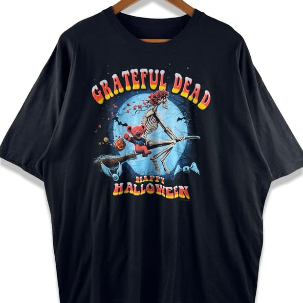 Grateful Dead 할로윈 댄싱베어 그래픽 티셔츠4262