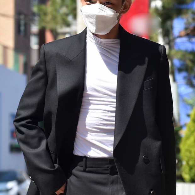 우영미 체크 블레이저