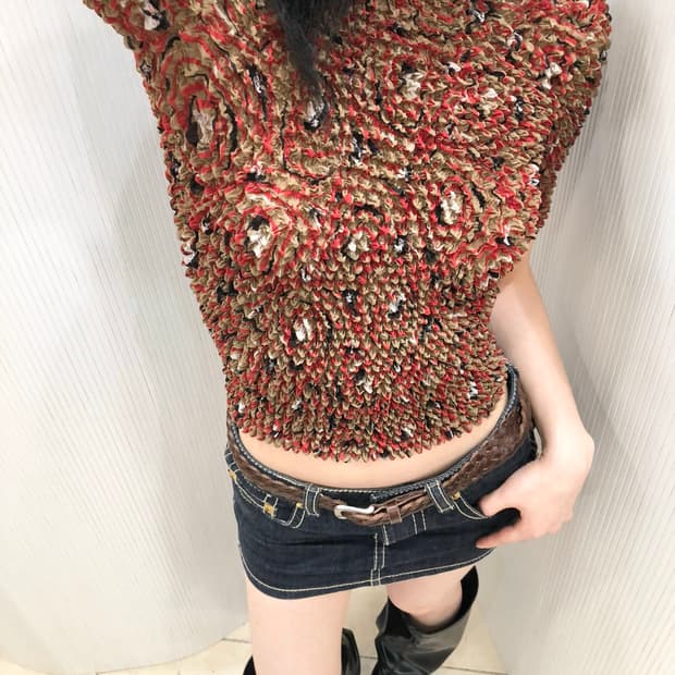 Rust Bloom Popcorn Top