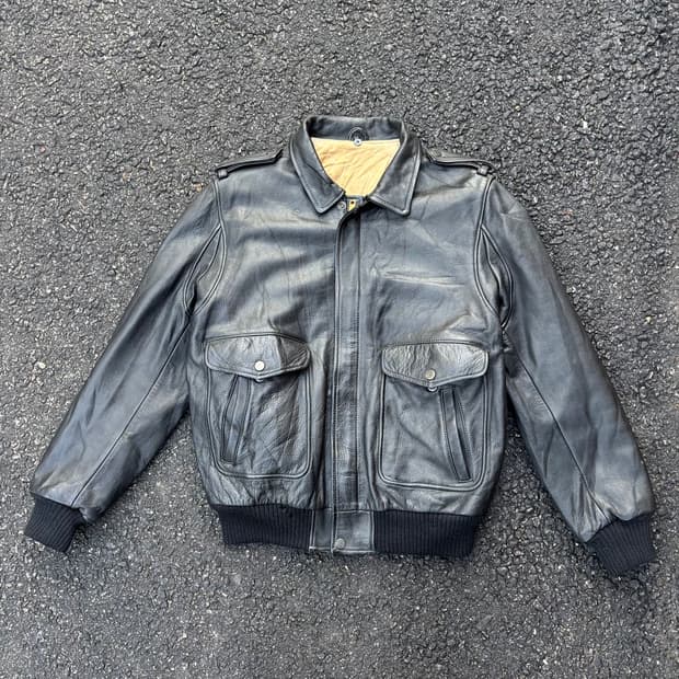 90년대 일본 a-2 가죽 자켓