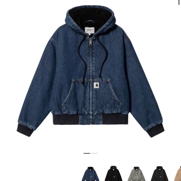 칼하트 wip og 액티브 자켓 블루스톤 워시드