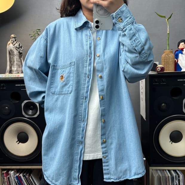 칼하트 데님셔츠 