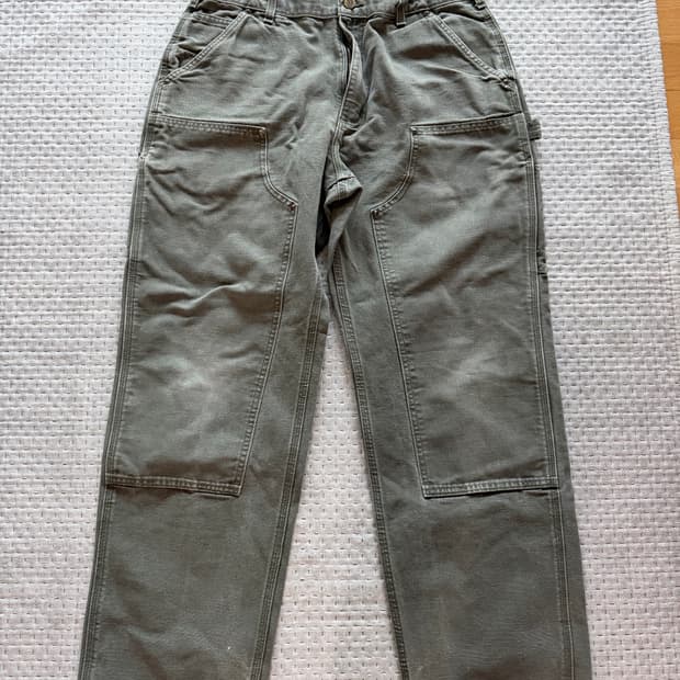 [34] 칼하트 더블니 워크팬츠 b136 모스