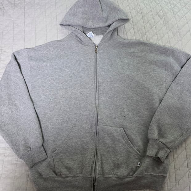 [XL] 90s 러셀 애슬레틱 후드집업 헤더 그레이 like XXL
