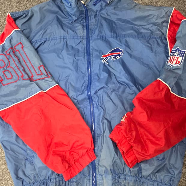 90s 빈티지 스타터 x NFL 버팔로 빌스 올드스쿨 윈드브레이커