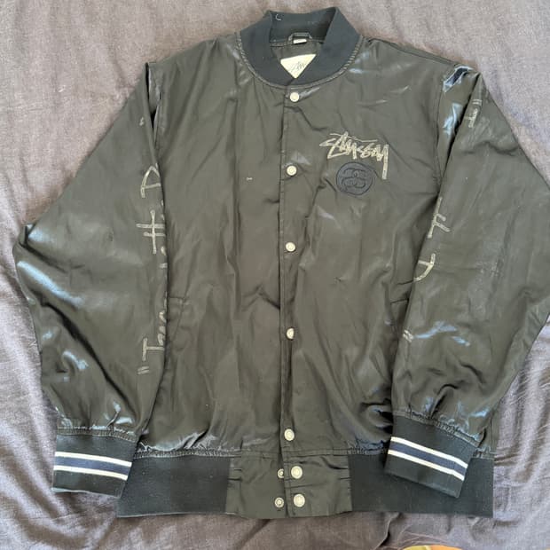 Old Stussy Gear satin stadium jacket