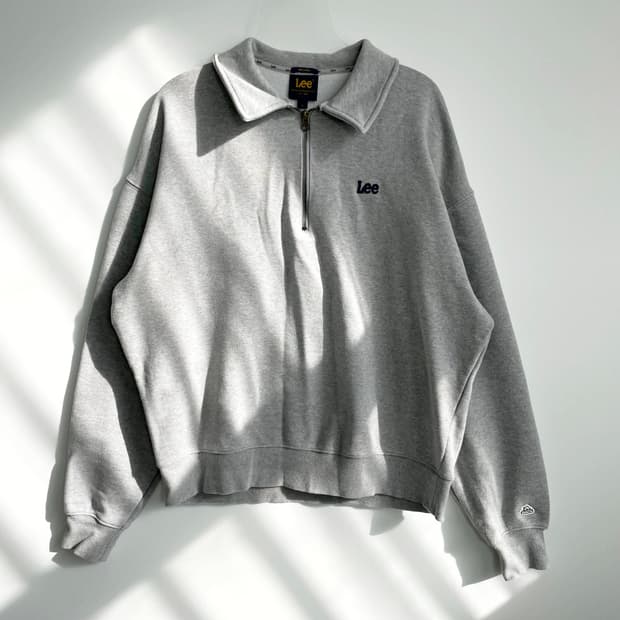 A2 LEE 스몰 트위치 하프 집업 맨투맨 그레이 L사이즈