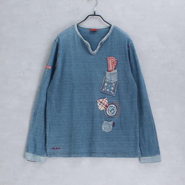 PINK DUCK _ indigo wash L/S S6288