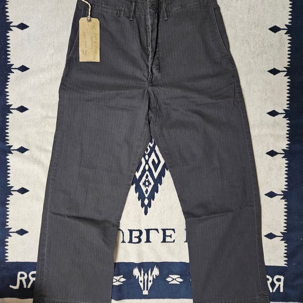 RRL 가먼트 다이 헤링본 필드 팬츠 32X30 