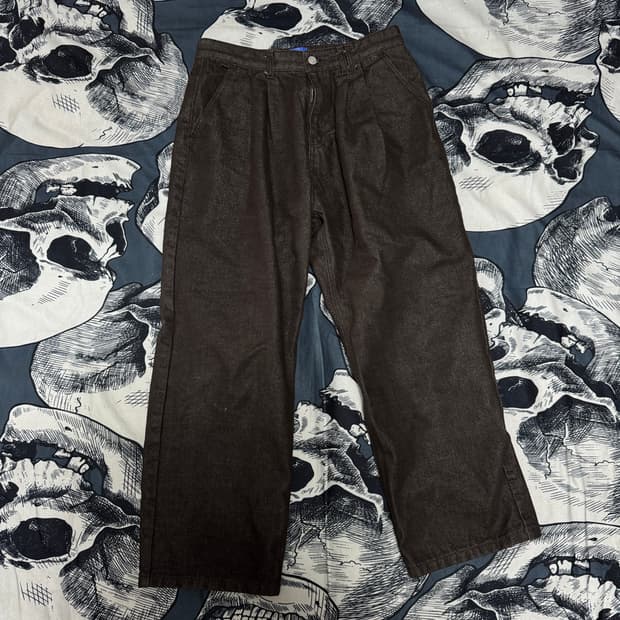 데케트 와이드 브라운 데님팬츠 32사이즈 