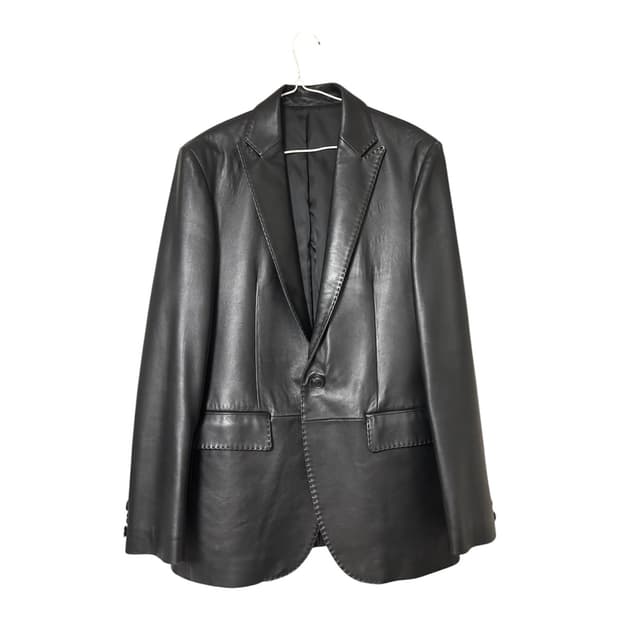 레더 블레이저 자켓