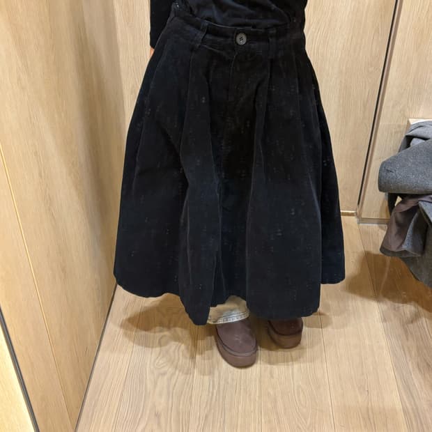 므앤 a라인 골덴 롱 스커트