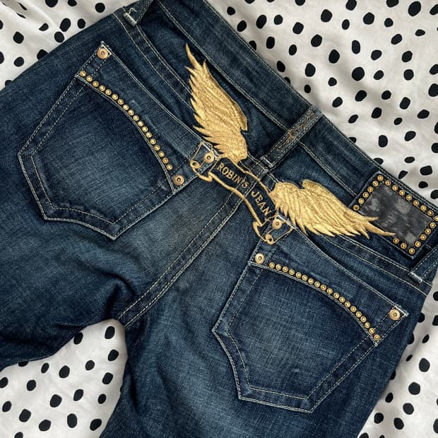 로빈스진 스키니핏 로우라이즈 데님 팬츠