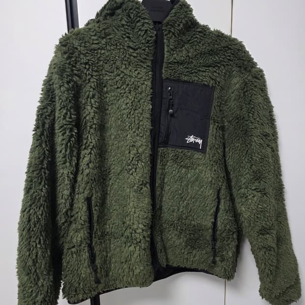 스투시 쉐르파 자켓 올리브 L