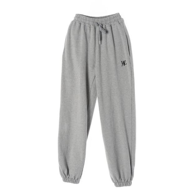 우알롱 로고 그레이 조거팬츠 M