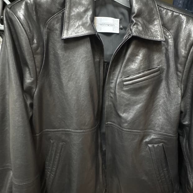 해칭룸 스티치 볼륨 레더 자켓 2사이즈