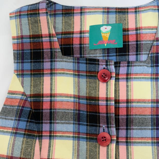 시눈 체크 원피스 S사이즈