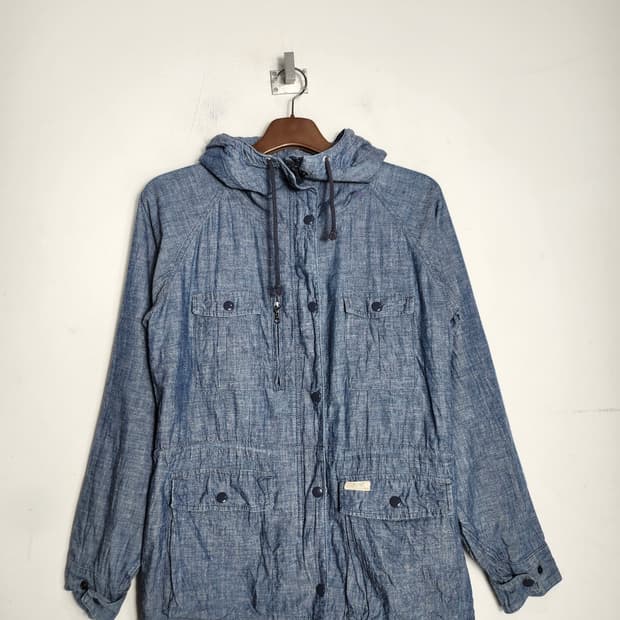 폴로 데님앤서플라이 샴브레이 코튼 후드 자켓