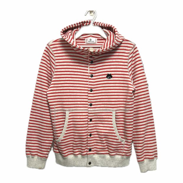 네넷냐 스트라이프 후드집업 🐱red