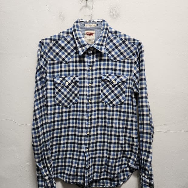 리바이스 화이트탭 모직 웨스턴 체크 셔츠