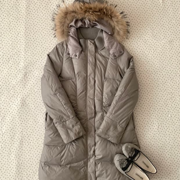 grove 오리털 도트 벌룬 패딩