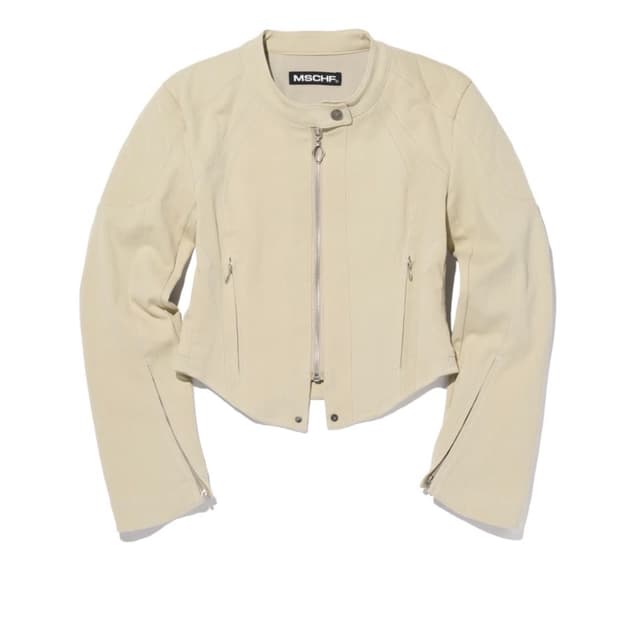 MSCHF COTTON BIKER JACKET_KHAKI BEIGE