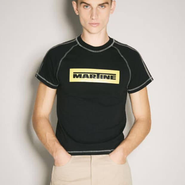 MARTINE ROSE raglan shrunken T-shirts