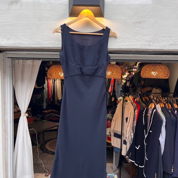 마인 슬리브리스 롱 원피스