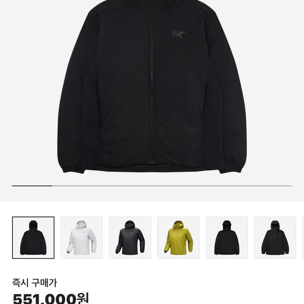 아크테릭스 아톰sv 후디블랙