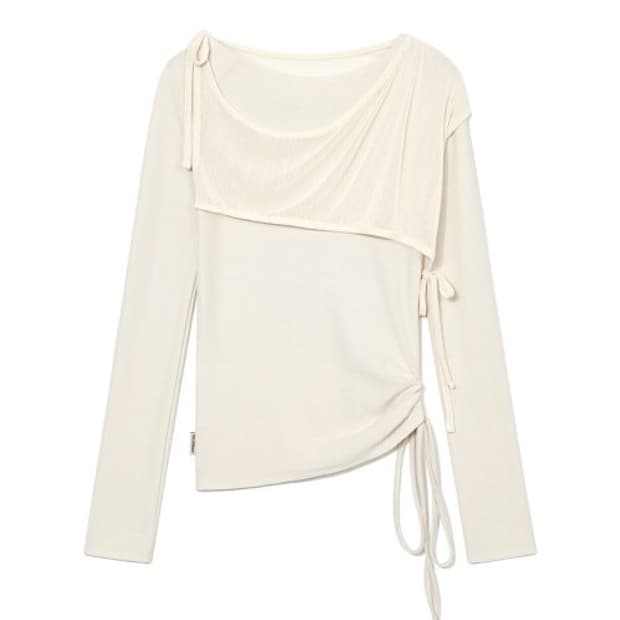 글로니 조슈아 패널드 롱슬리브 아이보리