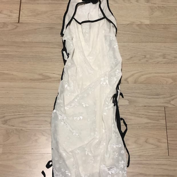 큐빈티지 오리엔탈 아이보리 치파오 원피스